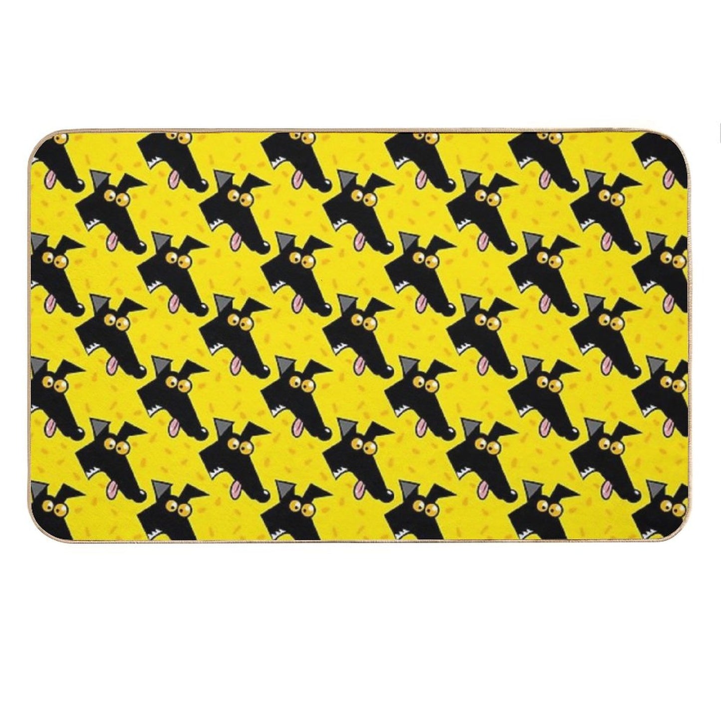 Seamless Derp Yellow Bath Mat