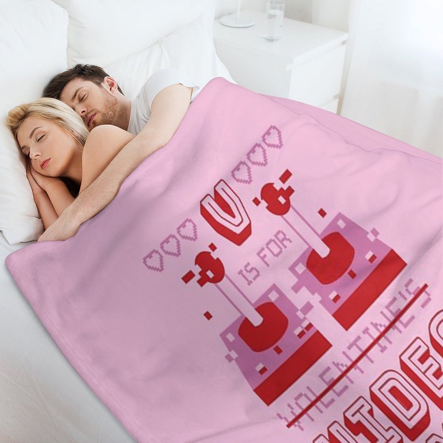 V Is For Video Games - Gaming Is My Valentine Throw Blanket