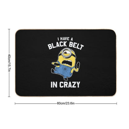 Despicable Me Minions Black Belt In Crazy Graphic Bath Mat