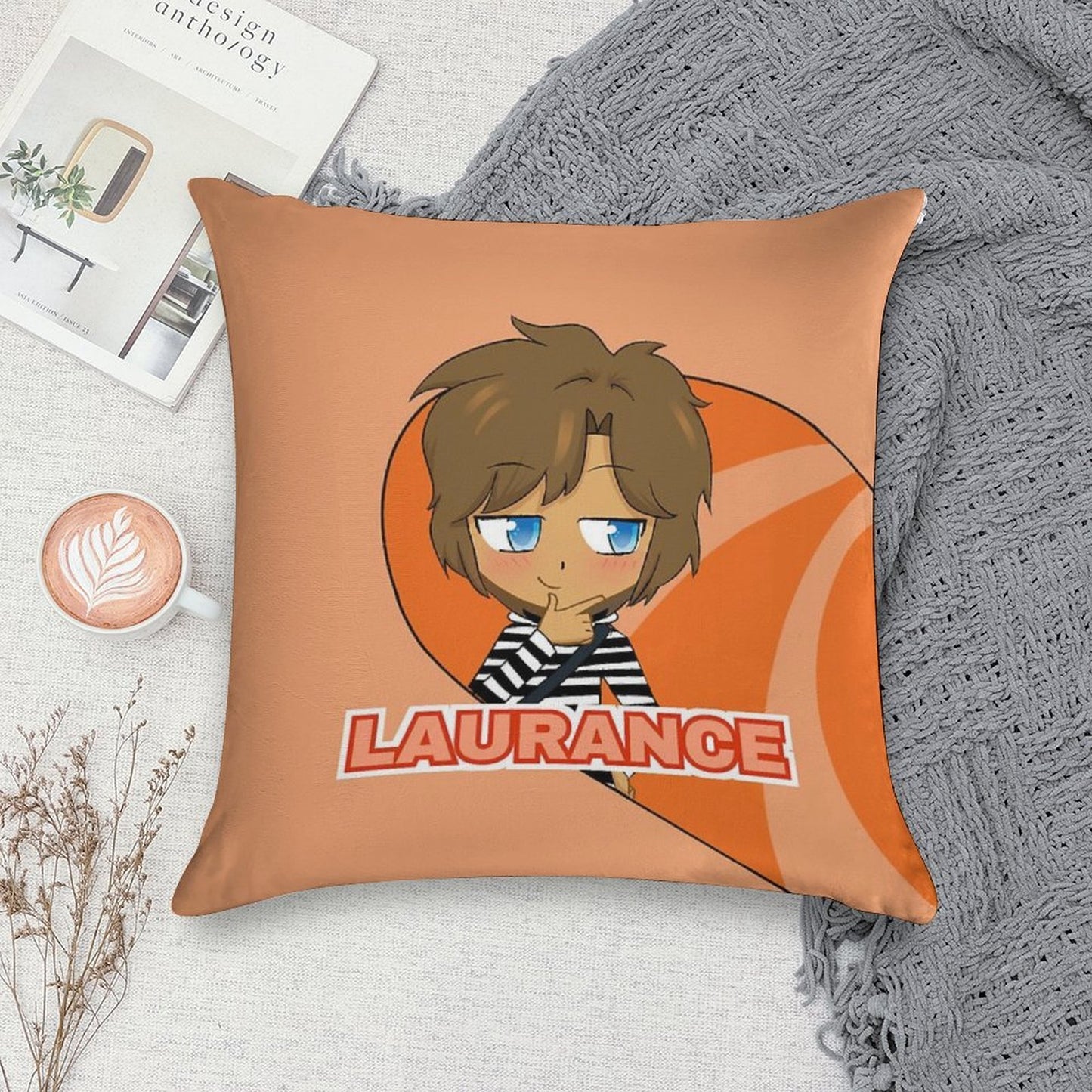 Laurance Zvhal Pillow (blue Eyes Edition) Soft Durable Construction Throw Pillow