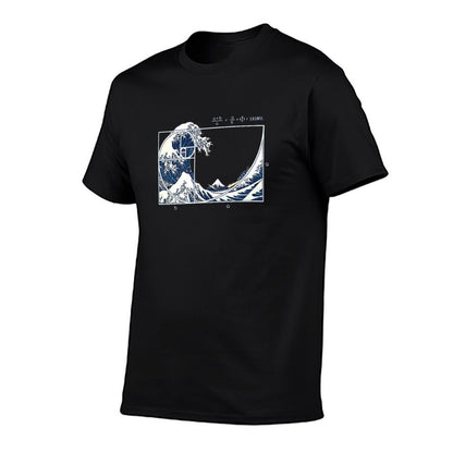 The Great Fibonacci Wave  High-quality Stitching T-Shirt
