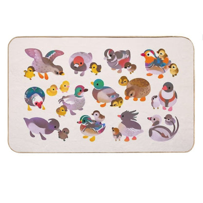 Duck And Duckling Bath Mat