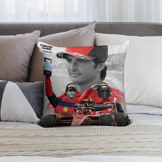 CARLOS SAINZ - 2022 MIAMI GP Soft Skin-Friendly Throw Pillow