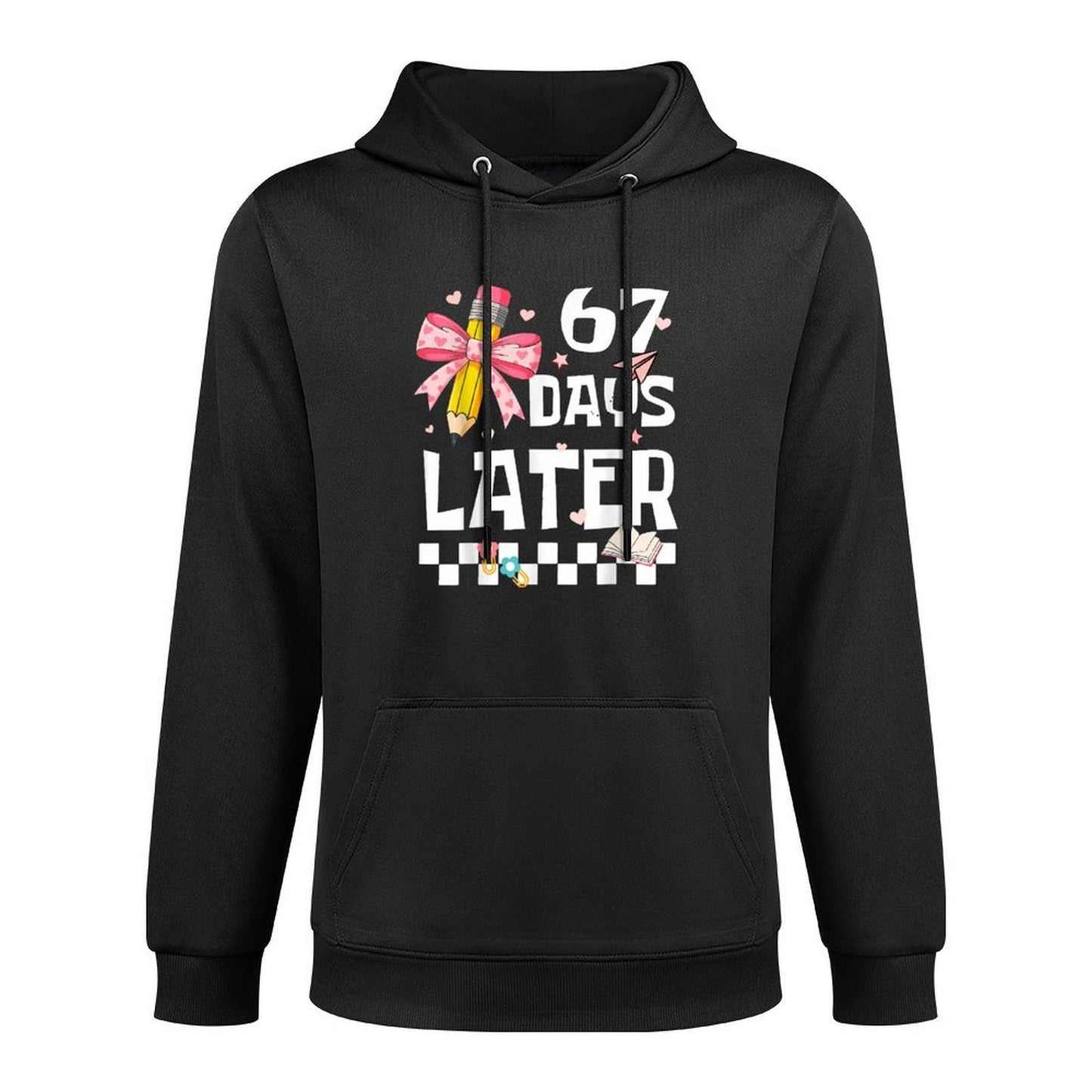 67 Days of School Funny 67 Days Later Student Teachers Girls Adjustable Hood Hoodie