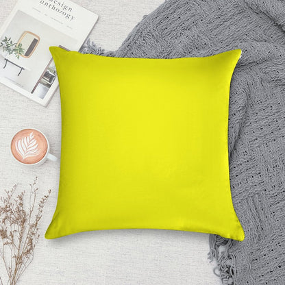 Neon  Fluorescent Yellow Neon Yellow Soft Decorative Cover Throw Pillow