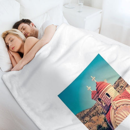 Roadside Shrine, Cyprus Throw Blanket