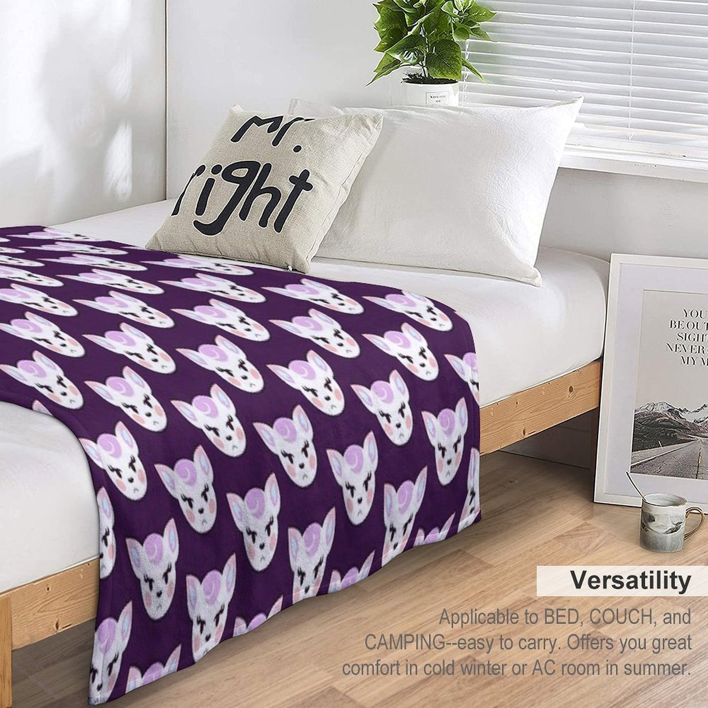 Deer Gal Diana Throw Blanket