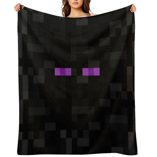 Enderman Pattern Throw Blanket
