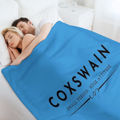 Rowing - Coxswain Small Person Huge Attitude Throw Blanket
