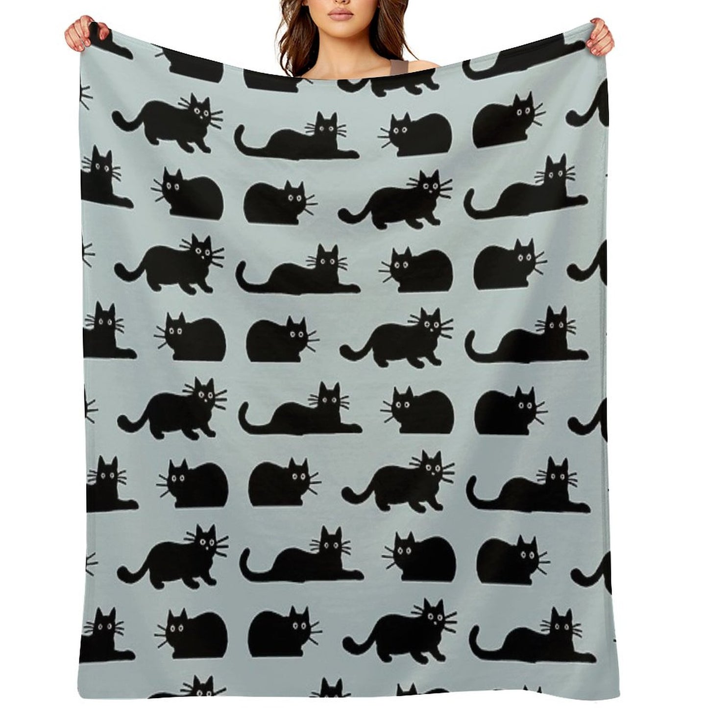 Black Cat Throw Blanket