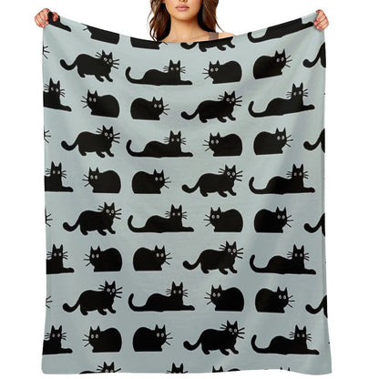 Black Cat Throw Blanket
