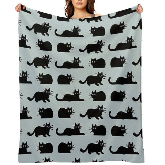 Black Cat Throw Blanket