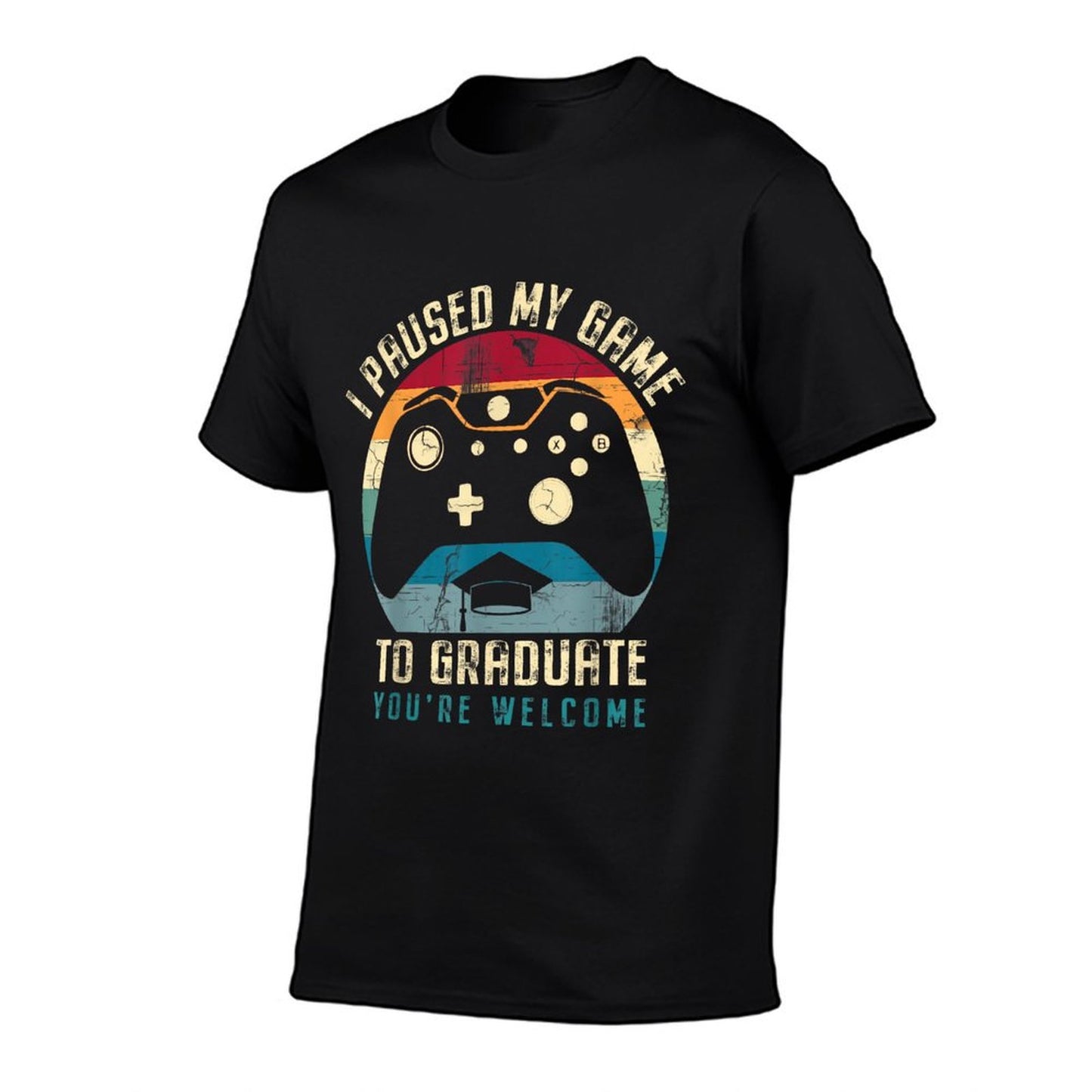 Funny Gamer Graduation I Paused My Game To Graduate T-Shirt