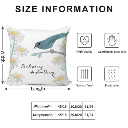 Three Little Birds, Part 1 Soft Washable Throw Pillow
