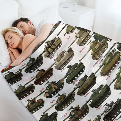 Cold War Main Battle Tanks Throw Blanket