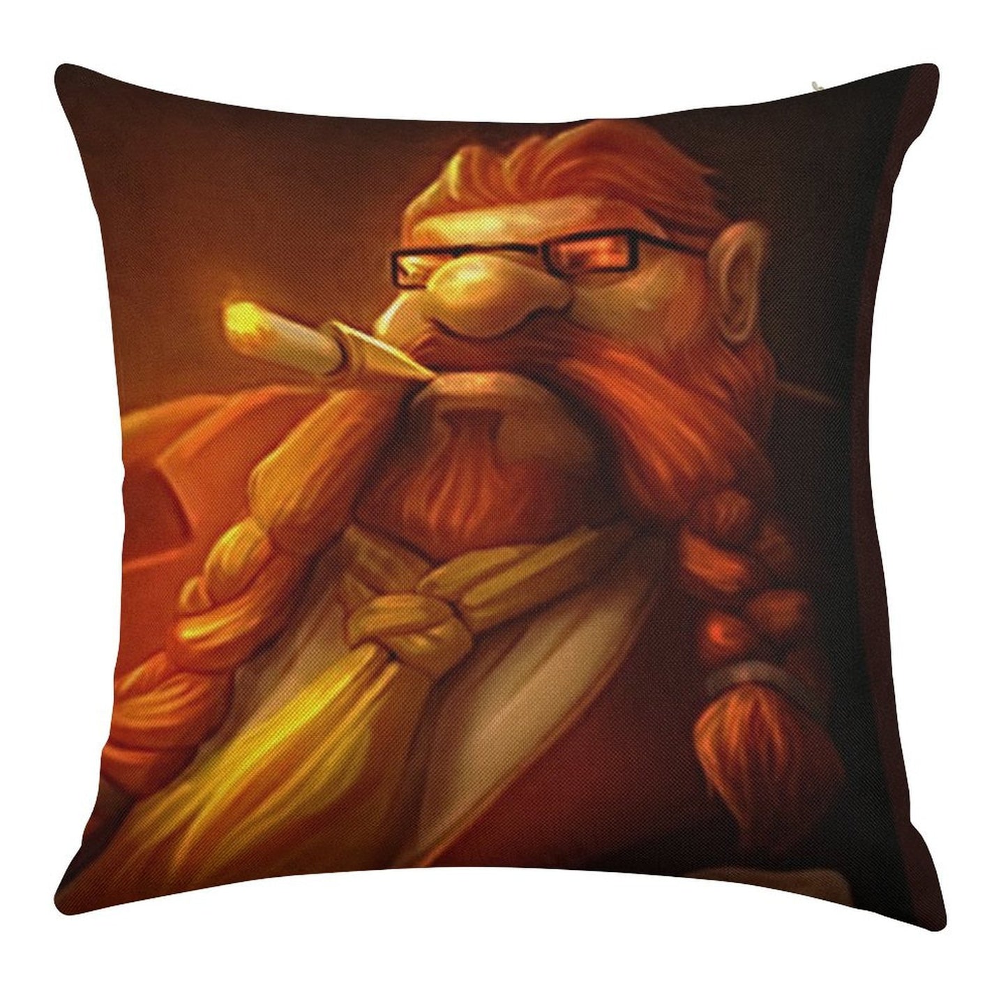 Gragas Alpha Male Linen Throw Pillow Cover
