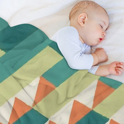 Diagonal Geometric Pattern – Vibrant Retro Style Throw Blanket