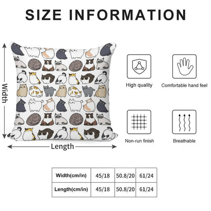 Cats Cats Cats Soft Durable Construction Throw Pillow
