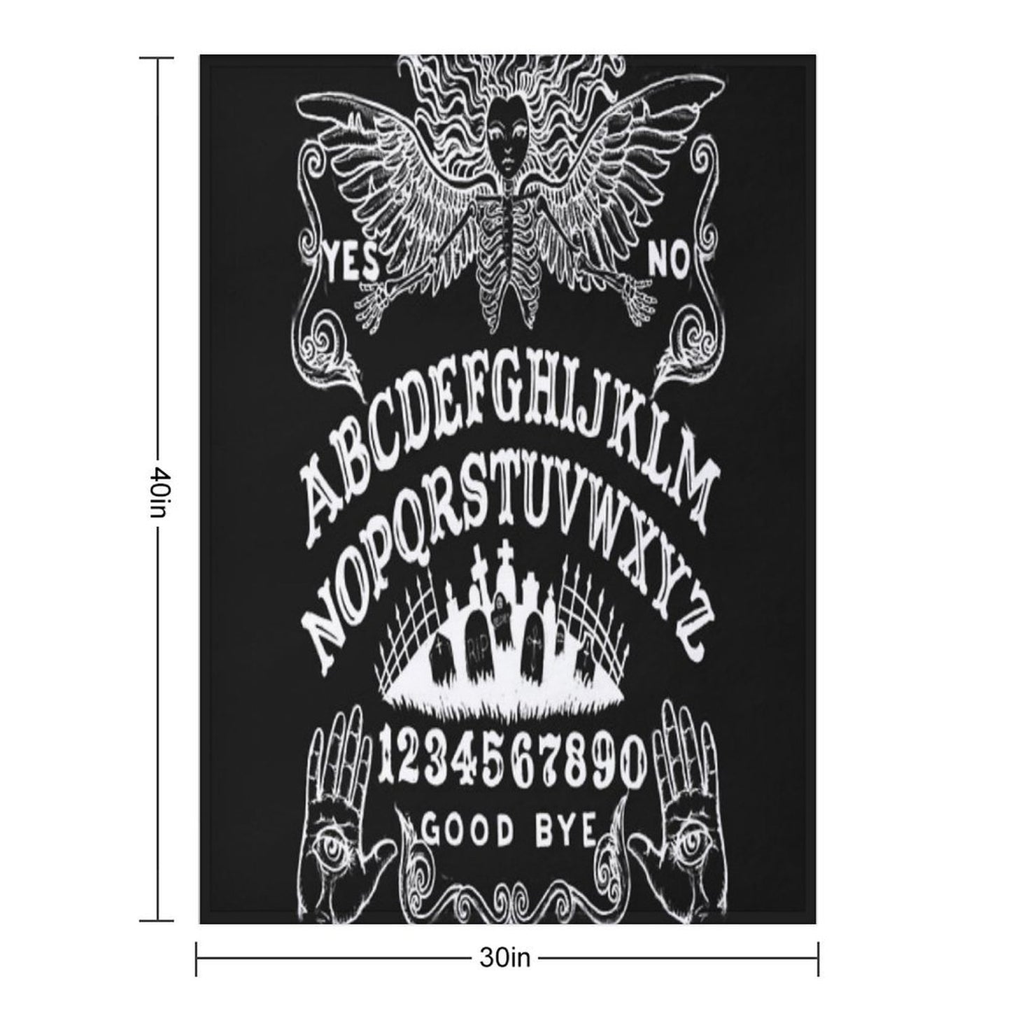 Angel of Death Witch Board Throw Blanket