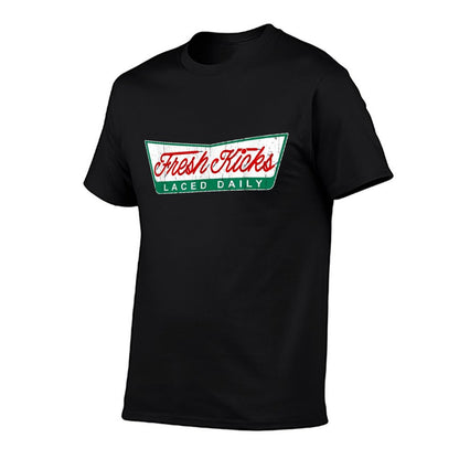 Sneaker Sauce Apparel Fresh Kicks Laced Daily Unisex-Adults Black S T-Shirt