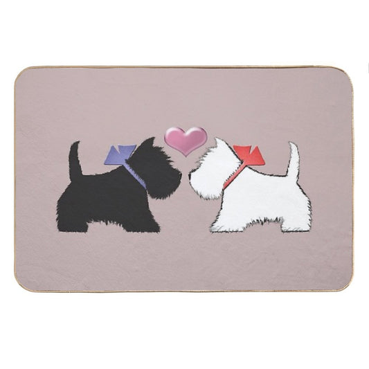 Westie Dog And Scotty Dog Art Bath Mat