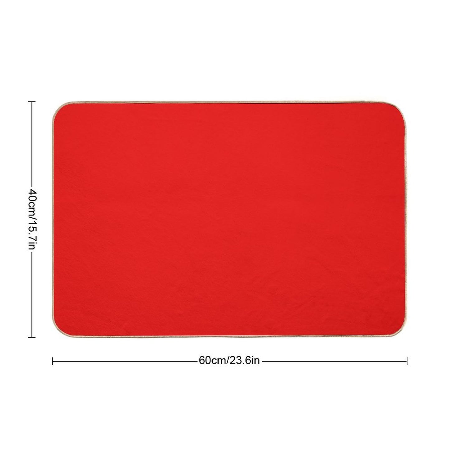 Bright Red Bath Mat