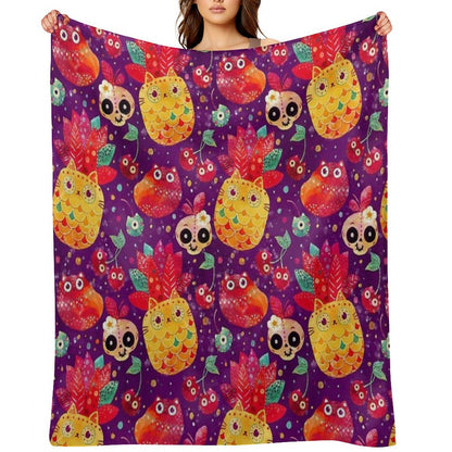 Mexican Tutti Frutti Throw Blanket