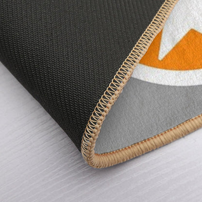Orange & White Tri-Star Bath Mat