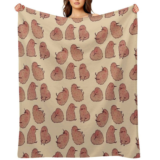 Cute Kiwi Birds Throw Blanket