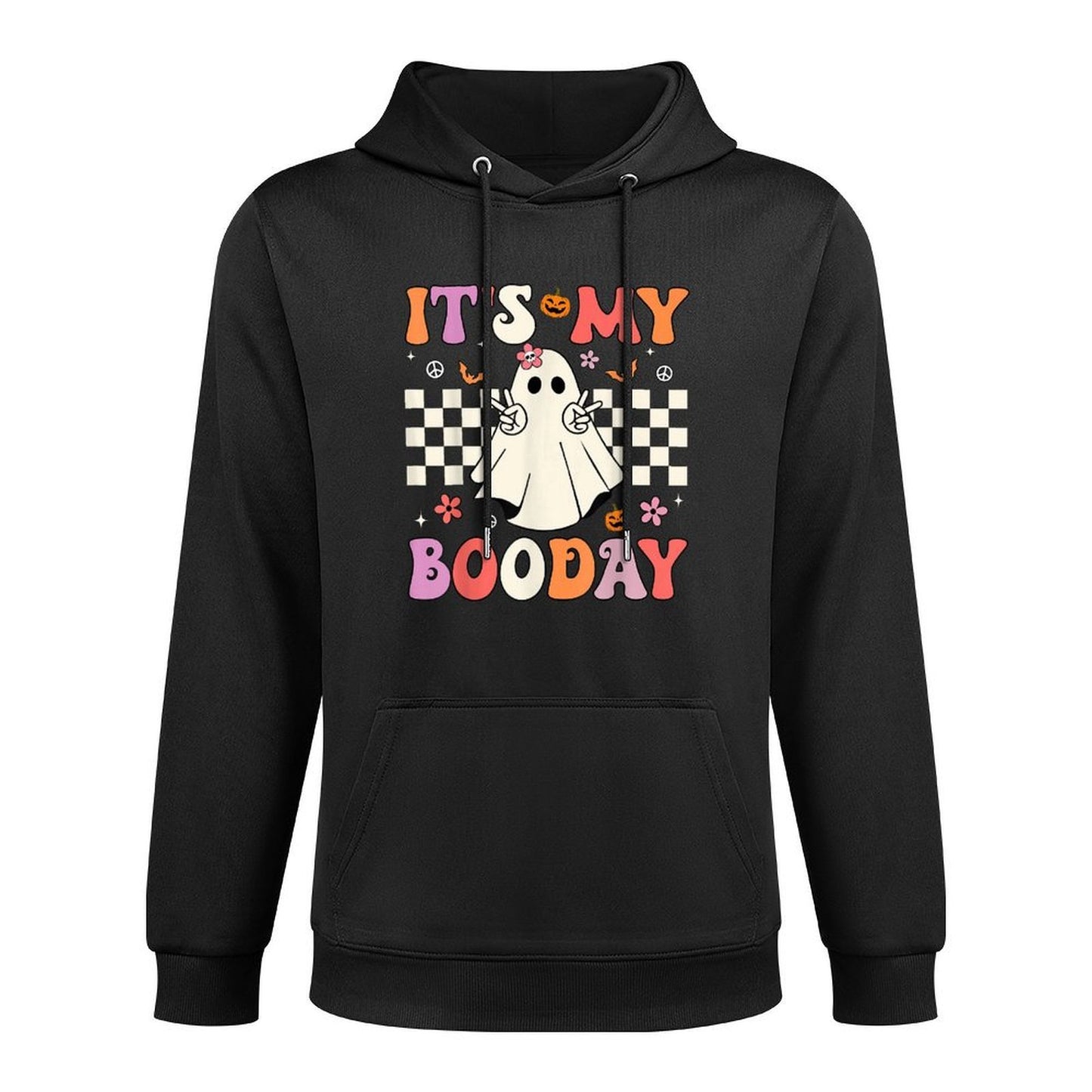 Its My Boo Day Halloween Birthday Ghost Anniversary Girls Kangaroo Pocket Hoodie