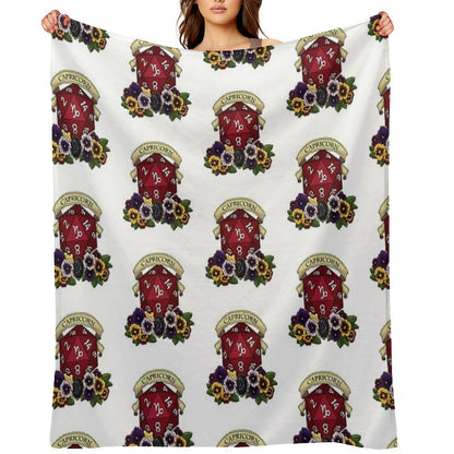 Dice Capricorn Throw Blanket
