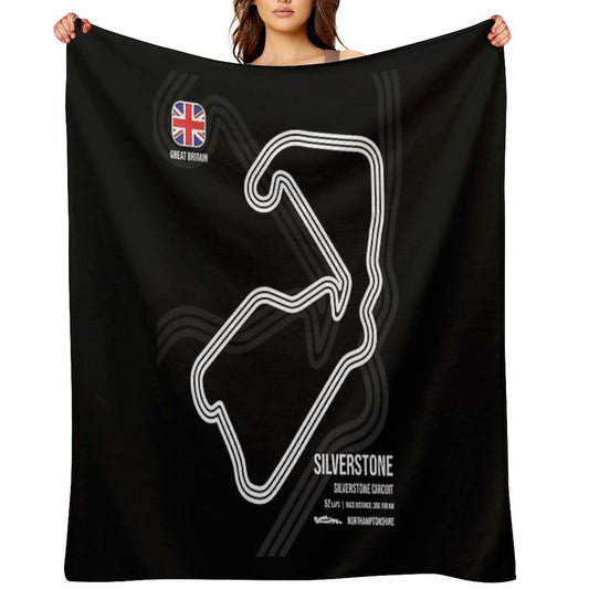 British Race Track (B&W) Throw Blanket