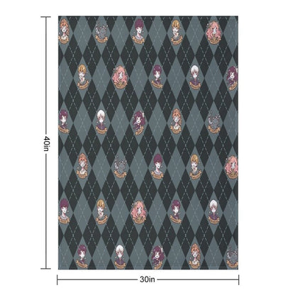 British Hooky (Blue) Throw Blanket