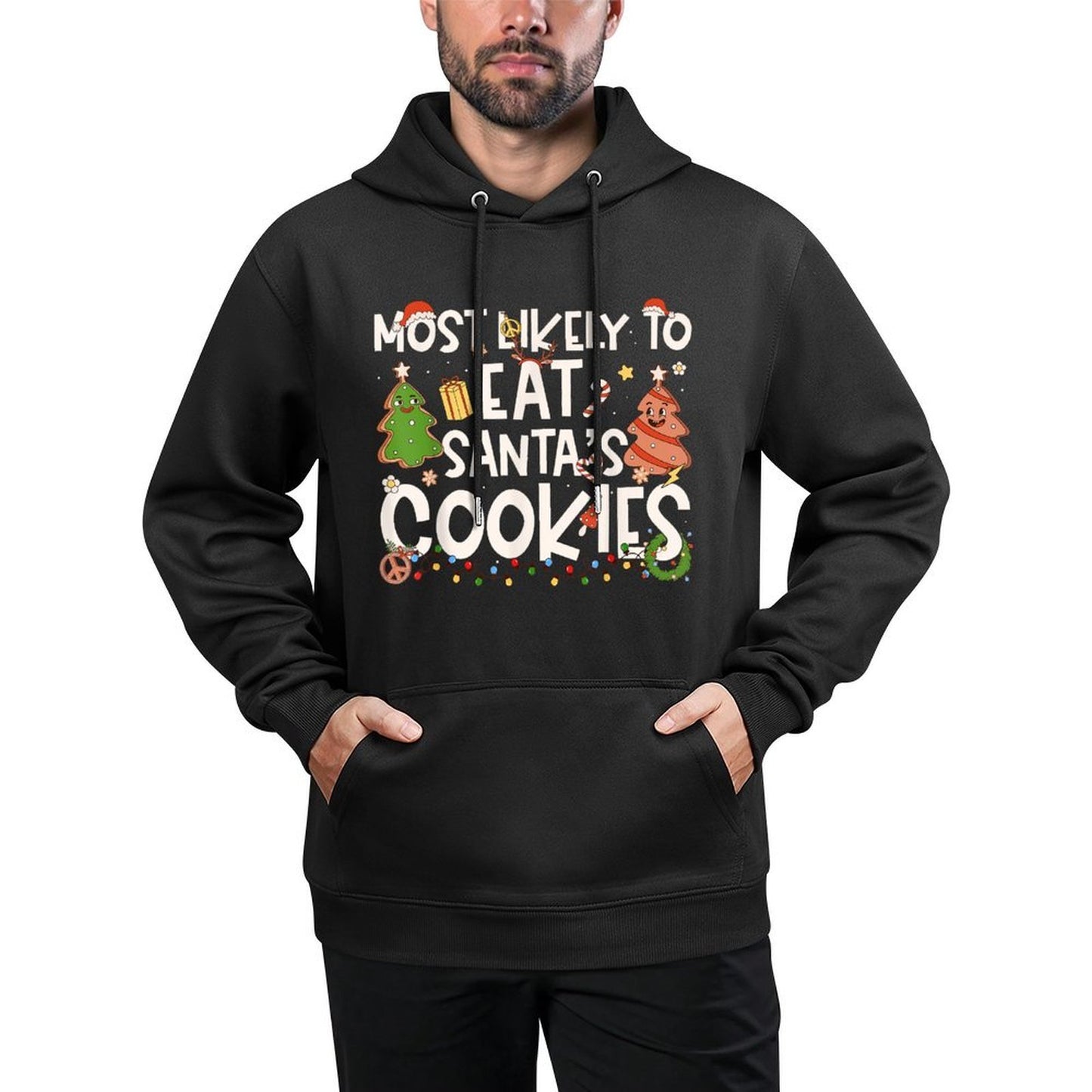 Most Likely to Eat Santas Cookies Family Matching Christmas Shape Retention Hoodie