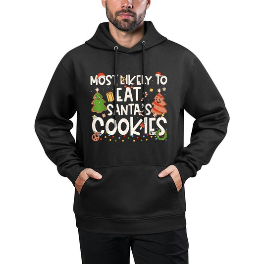 Most Likely to Eat Santas Cookies Family Matching Christmas Shape Retention Hoodie