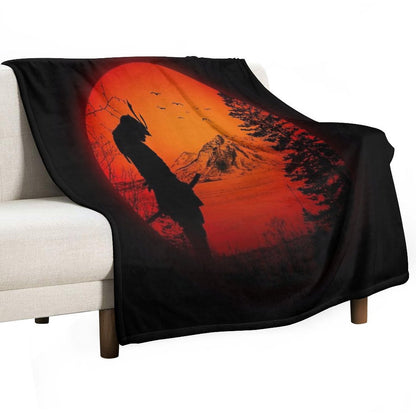 My Love Japan  Samurai Warrior  Ninja  Katana Throw Blanket