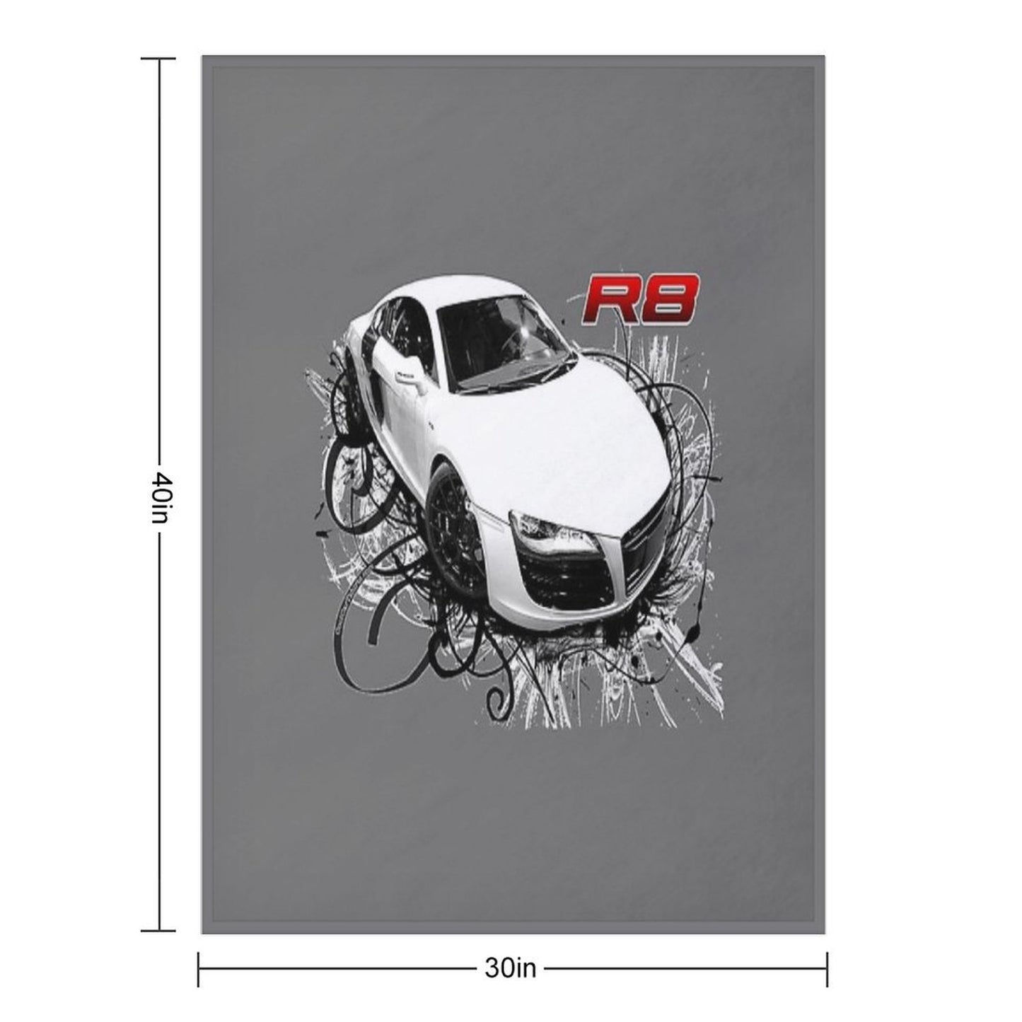 Audi R8 in Swirls Throw Blanket