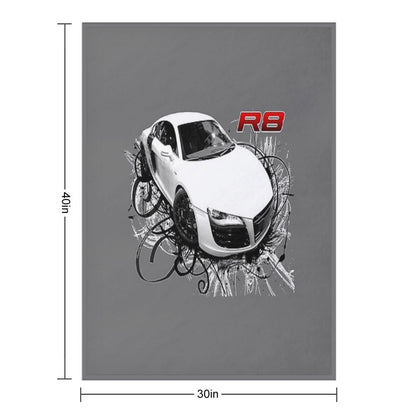Audi R8 in Swirls Throw Blanket