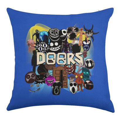 Doors All The Entities New Doors Game Update Linen Throw Pillow Cover