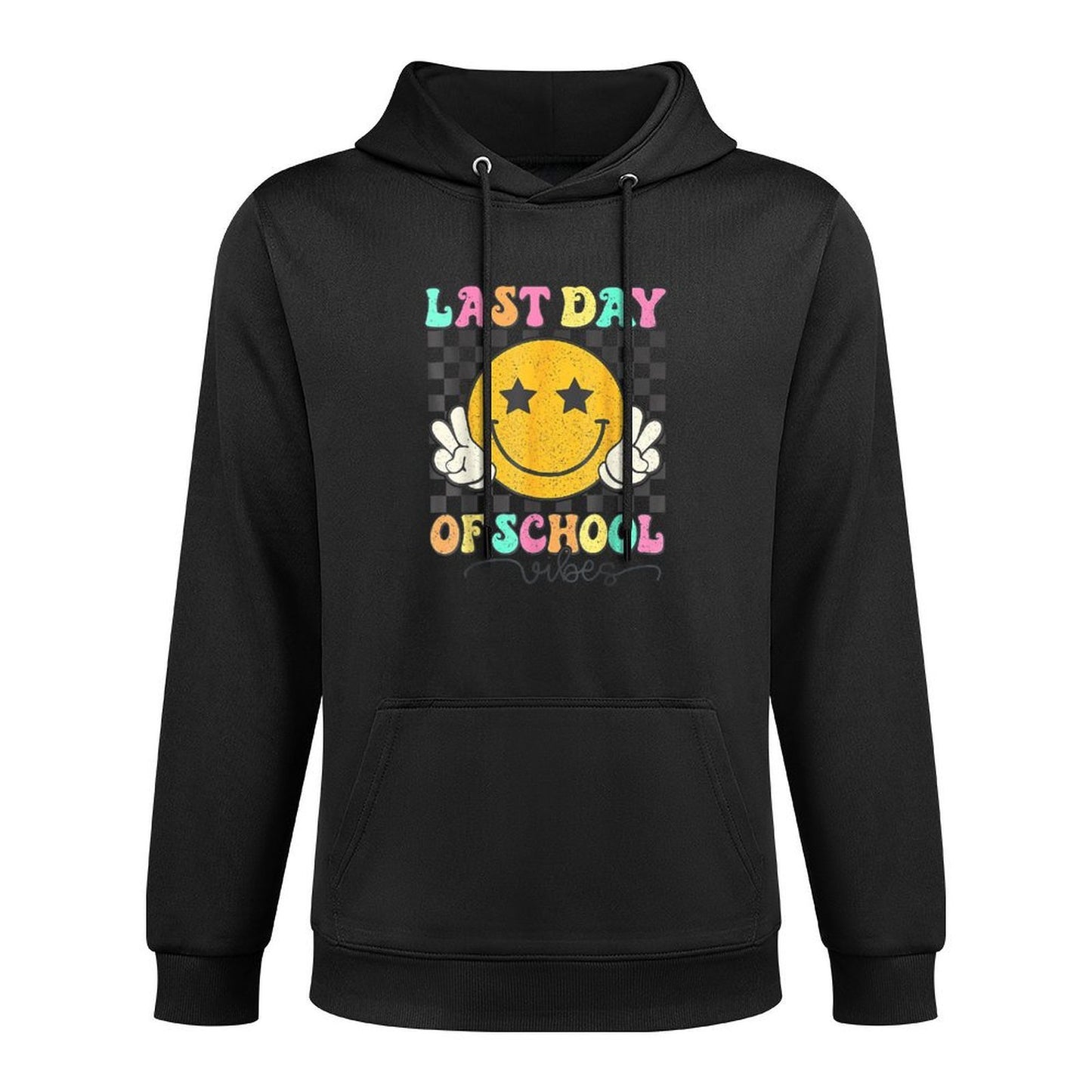 Last Day Of School Vibes Cute End Of School Kids Girls Adjustable Hood Hoodie