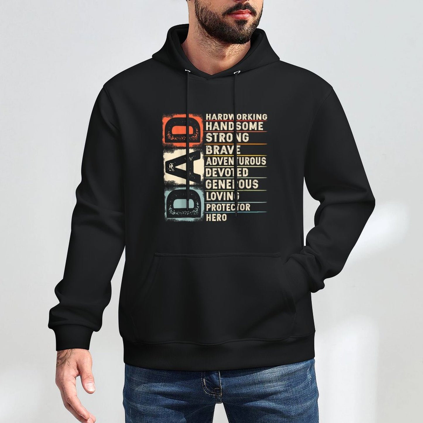Vintage Funny Definition of Dad Retro Meme Joke Father's Day Pilling-Resistant Hoodie
