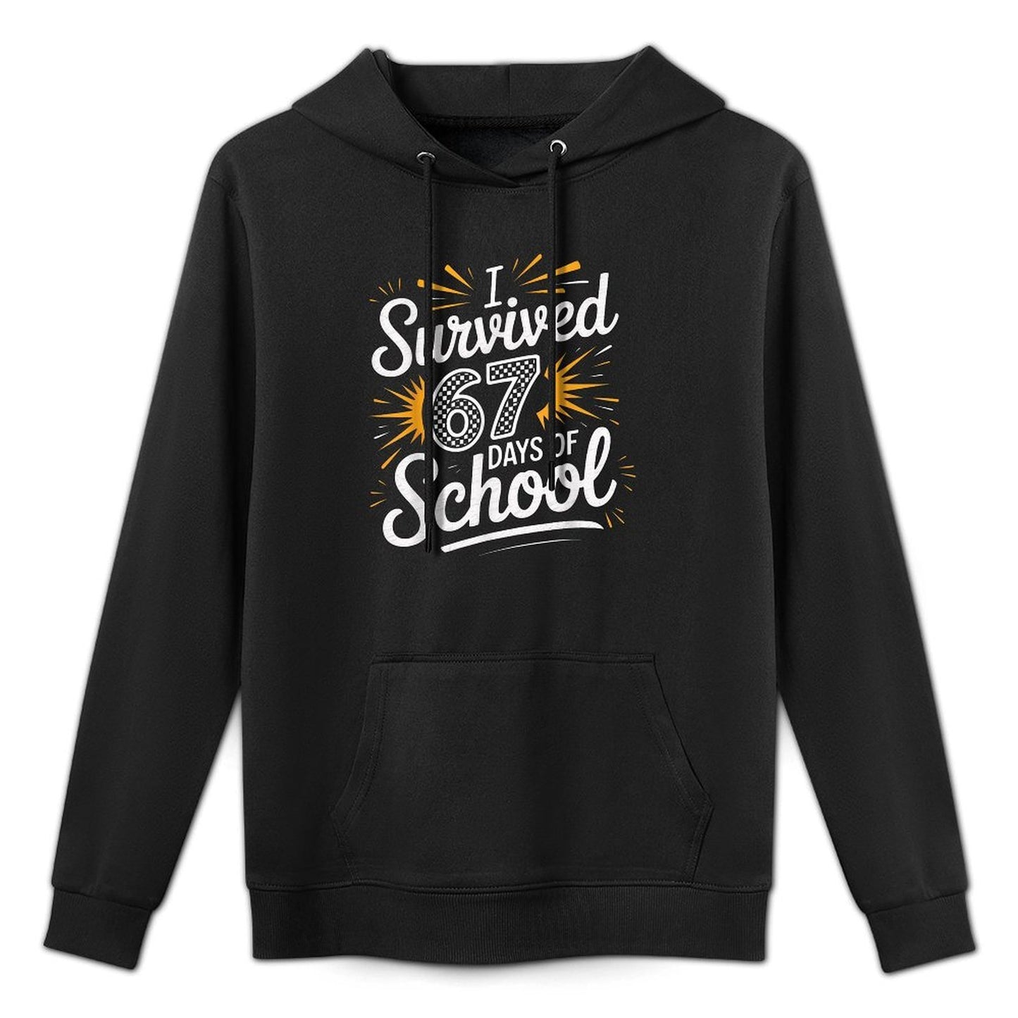 I Survived 67 Days of School Funny 67 Teachers Students Meme Easy Care Hoodie