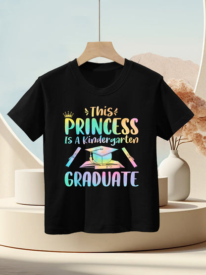 This Princess Is Kindergarten Graduate - Graduation Girl Kids T-Shirt