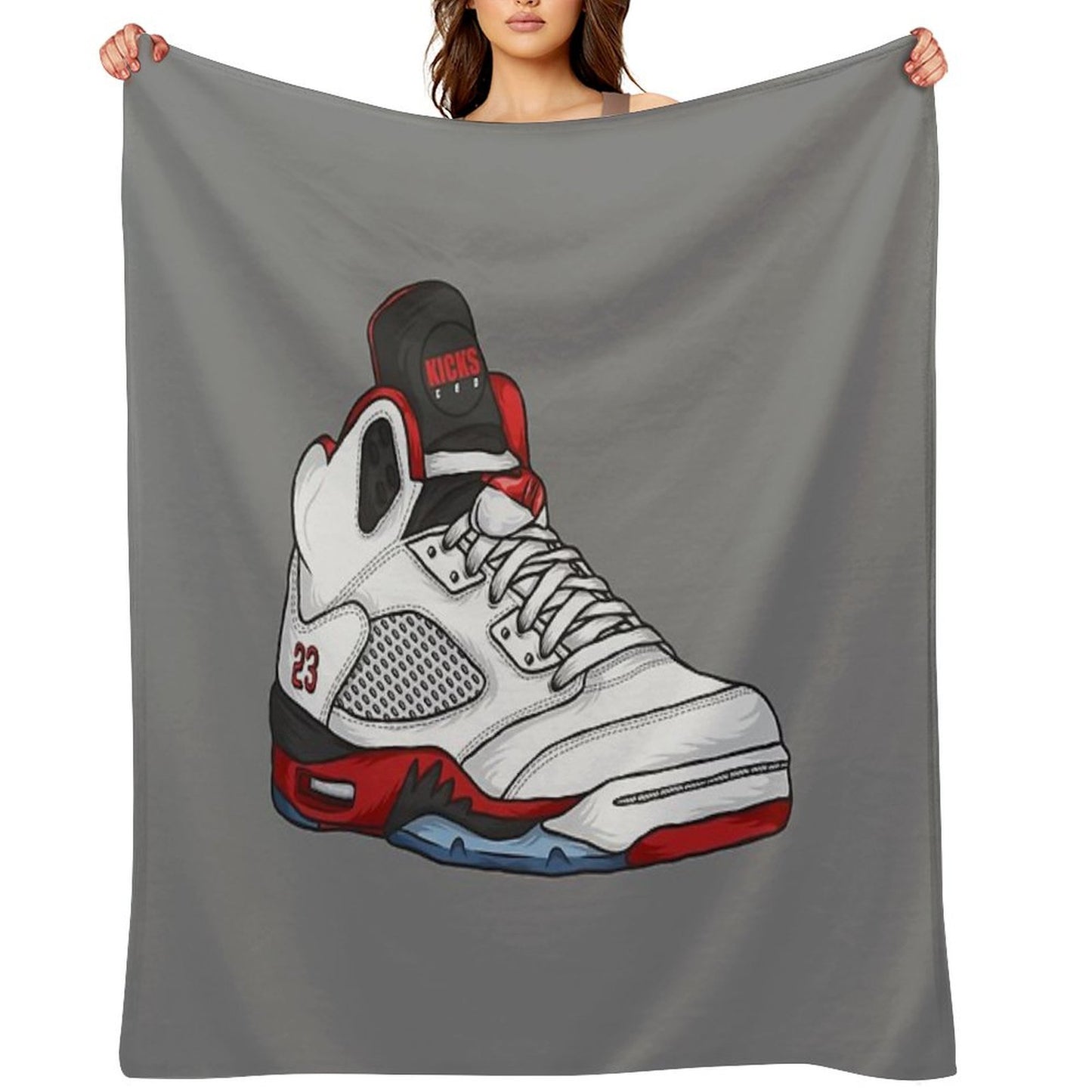 Shoes Fire Reds (Kicks) Throw Blanket