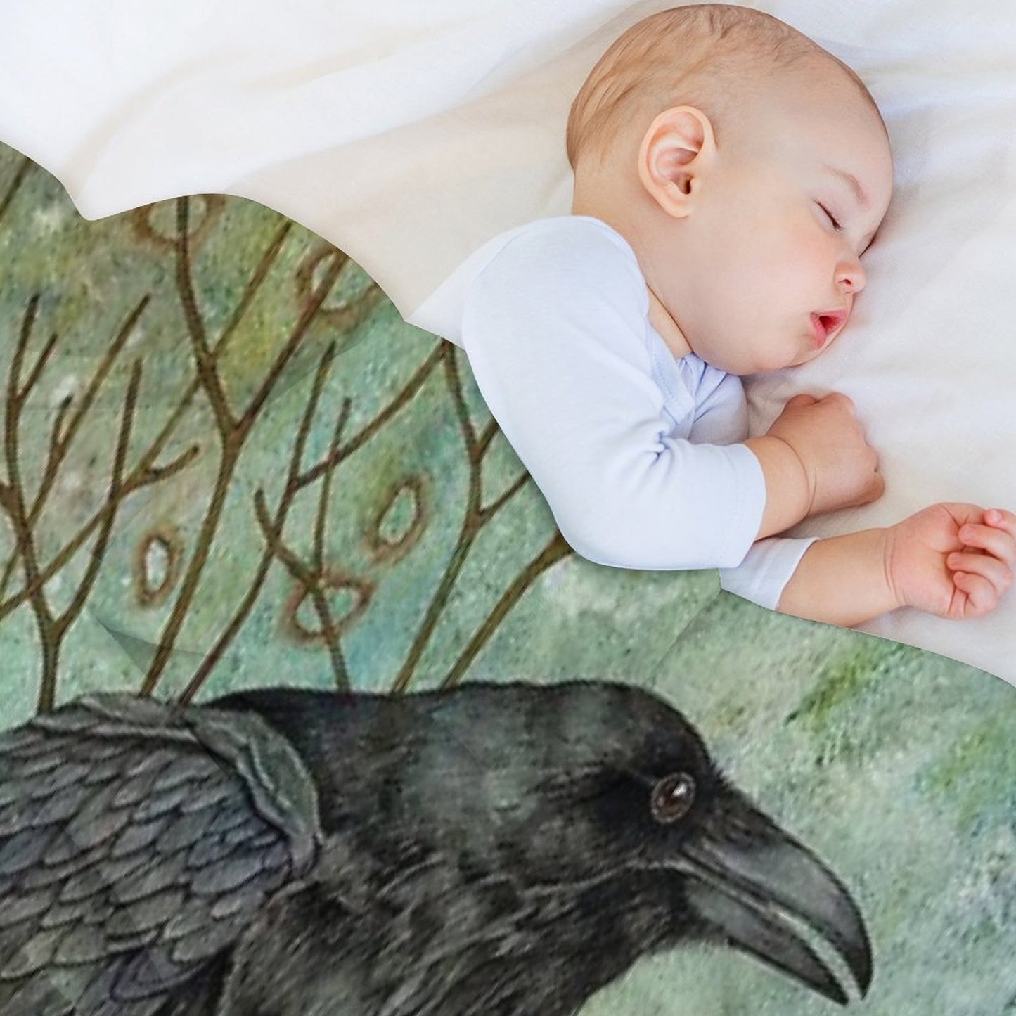 The Raven Nevermore (The Vanishing Series) Throw Blanket