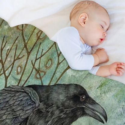 The Raven Nevermore (The Vanishing Series) Throw Blanket