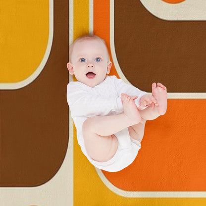 Retro Geometric Design 624 Throw Blanket