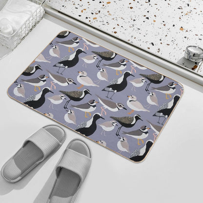 Plethora of Plovers  Easy Maintenance Bath Mat