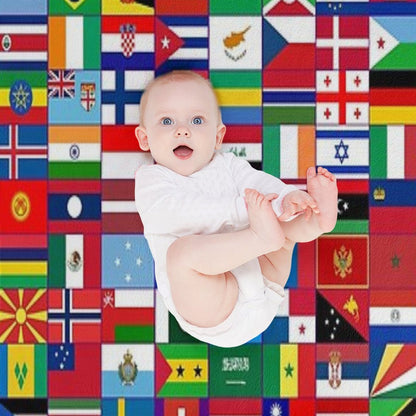 World Flags Throw Blanket