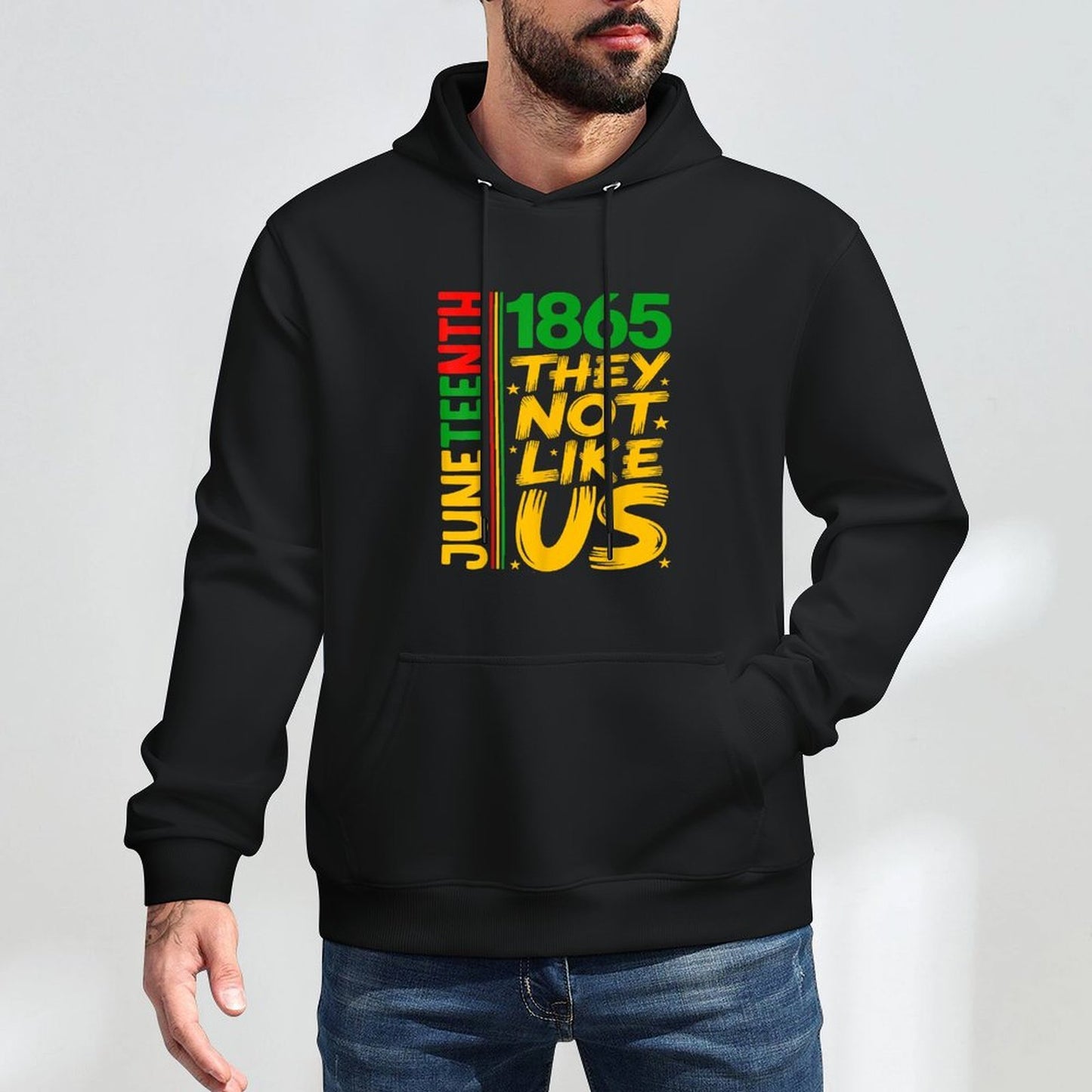 They Dont Like Us Juneteenth 1865 Pride Black History Tee Customizable Surface Hoodie